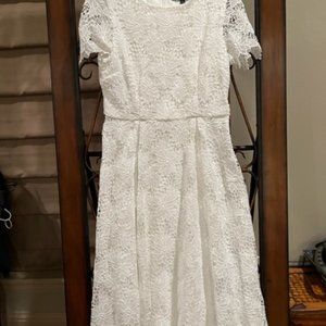 Preston and York white lace dress size 6